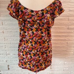 LOFT Floral Off-Shoulder Women's Top, Size M